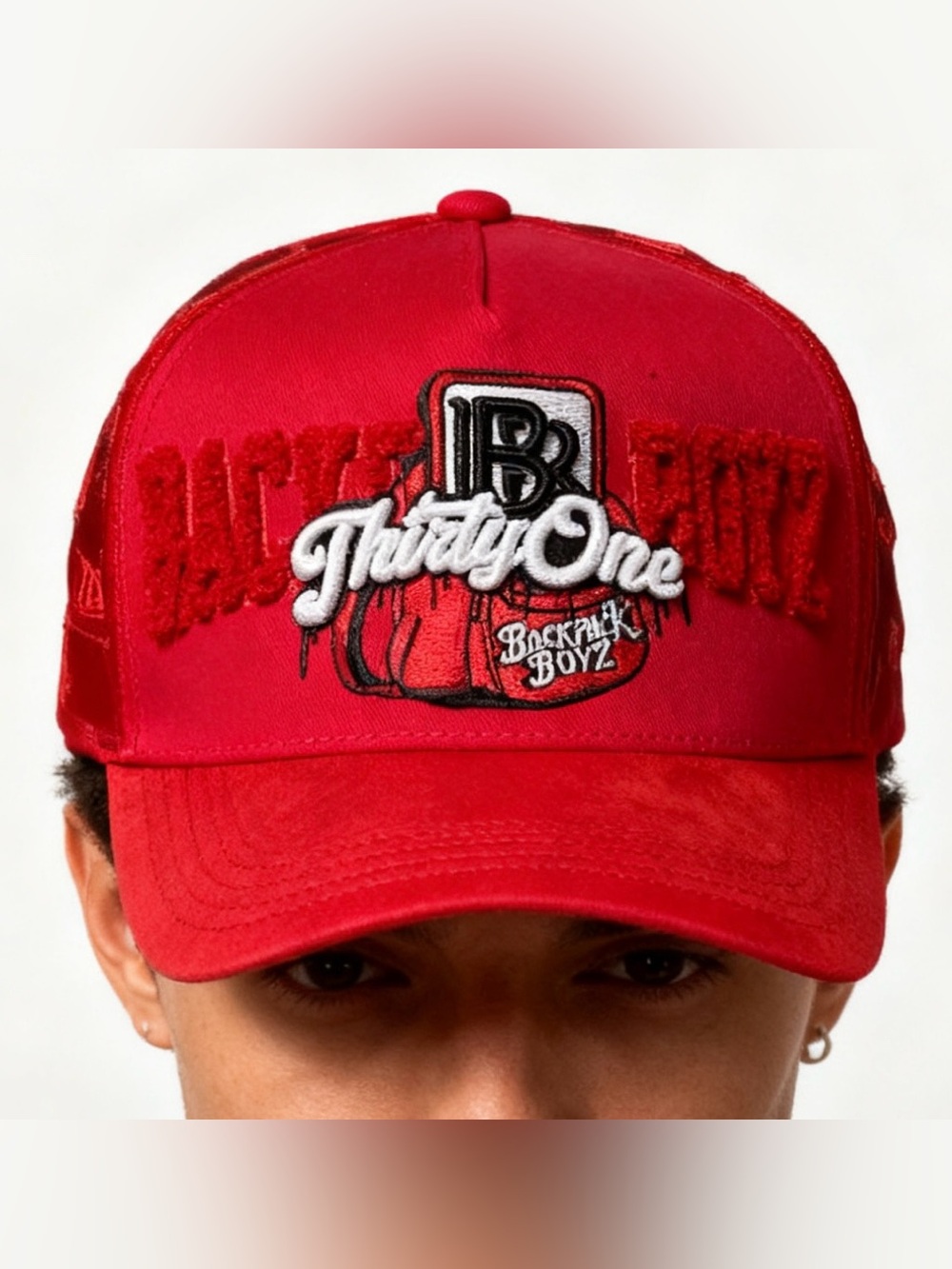 thirty-one Red Embroidered Logo Baseball Cap